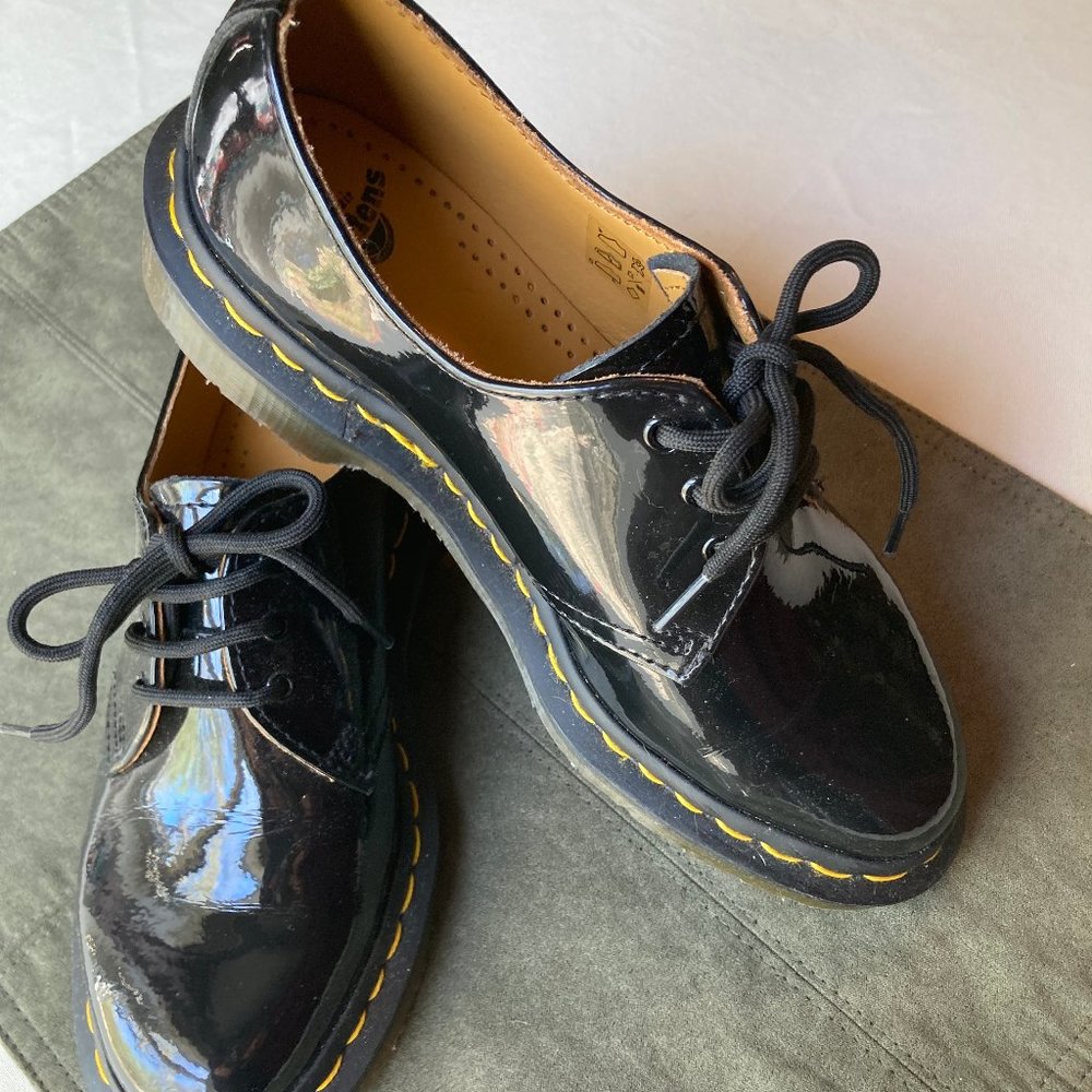 Doc Martens patent leather oxford shoes